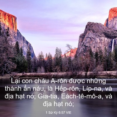 Picture 03 - 1 Sử Ký 6:57 VIE - Lại con cháu A-rôn được những thành - Bible Verse Picture