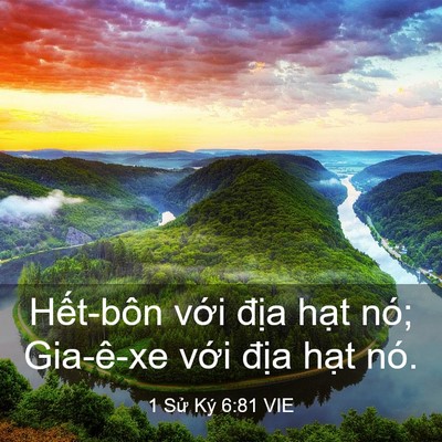 Picture 03 - 1 Sử Ký 6:81 VIE - Hết-bôn với địa hạt nó; Gia-ê-xe - Bible Verse Picture