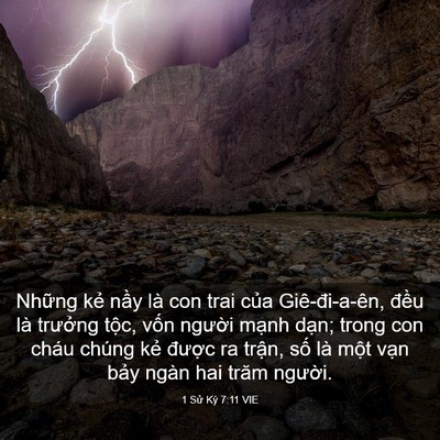 Picture 03 - 1 Sử Ký 7:11 VIE - Những kẻ nầy là con trai của - Bible Verse Picture