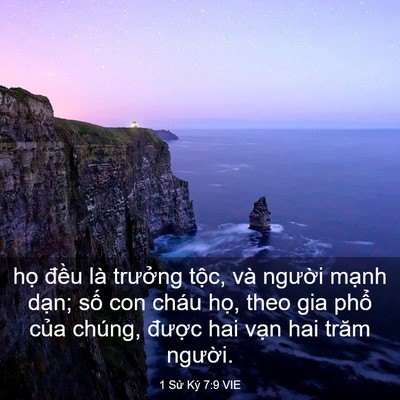 Picture 03 - 1 Sử Ký 7:9 VIE - họ đều là trưởng tộc, và người - Bible Verse Picture