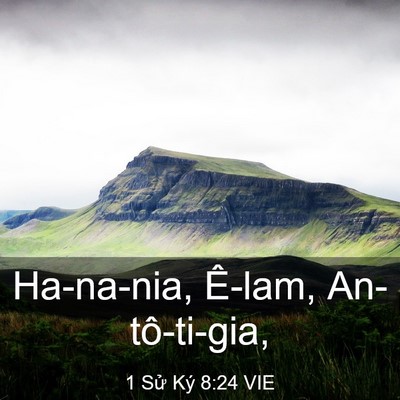 Picture 03 - 1 Sử Ký 8:24 VIE - Ha-na-nia, Ê-lam, - Bible Verse Picture