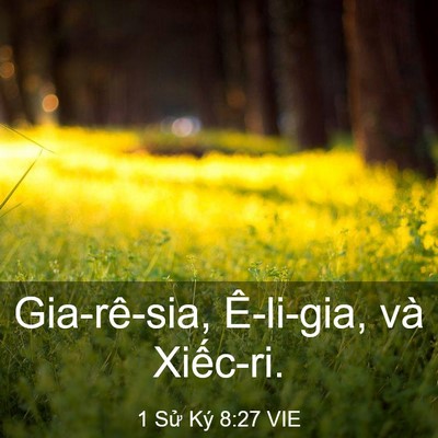 Picture 03 - 1 Sử Ký 8:27 VIE - Gia-rê-sia, Ê-li-gia, và - Bible Verse Picture