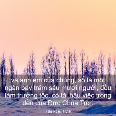 Picture 03 - 1 Sử Ký 9:13 VIE - và anh em của chúng, số là một ngàn - Bible Verse Picture