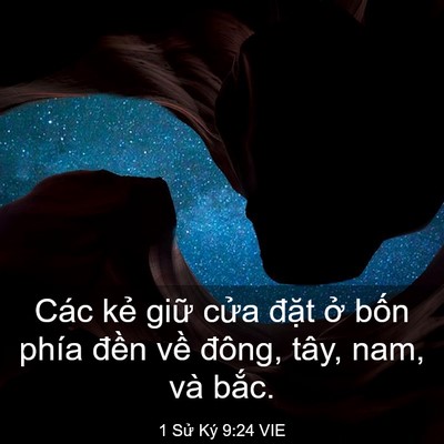 Picture 03 - 1 Sử Ký 9:24 VIE - Các kẻ giữ cửa đặt ở bốn phía - Bible Verse Picture