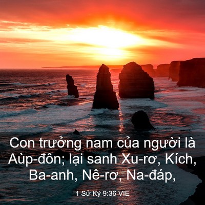 Picture 03 - 1 Sử Ký 9:36 VIE - Con trưởng nam của người là Aùp-đôn; - Bible Verse Picture