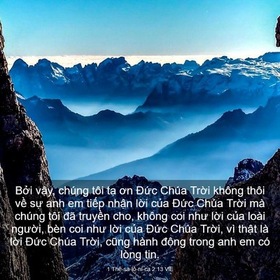 Picture 03 - 1 Thê-sa-lô-ni-ca 2:13 VIE - Bởi vậy, chúng tôi tạ ơn Đức Chúa - Bible Verse Picture