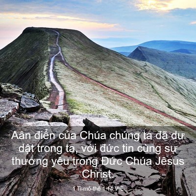 Picture 03 - 1 Ti-mô-thê 1:14 VIE - Aân điển của Chúa chúng ta đã dư dật - Bible Verse Picture