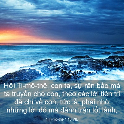 Picture 03 - 1 Ti-mô-thê 1:18 VIE - Hỡi Ti-mô-thê, con ta, sự răn bảo mà ta - Bible Verse Picture