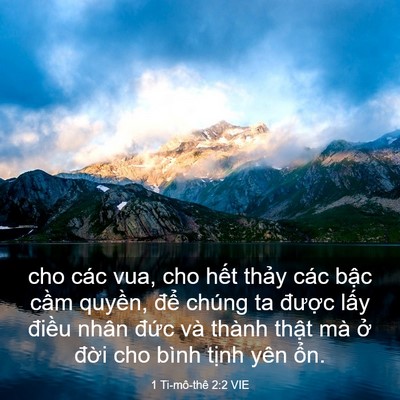 Picture 03 - 1 Ti-mô-thê 2:2 VIE - cho các vua, cho hết thảy các bậc cầm - Bible Verse Picture
