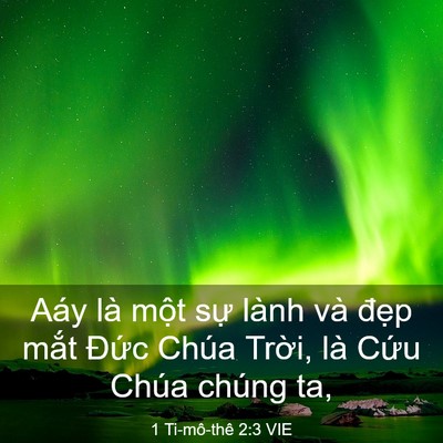 Picture 03 - 1 Ti-mô-thê 2:3 VIE - Aáy là một sự lành và đẹp mắt Đức - Bible Verse Picture