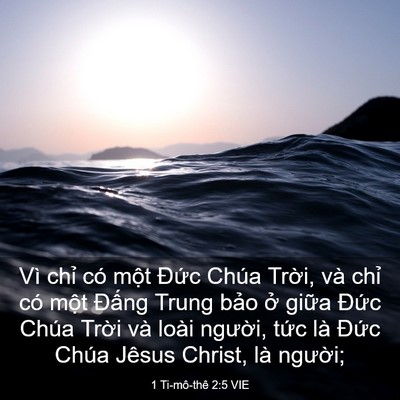 Picture 03 - 1 Ti-mô-thê 2:5 VIE - Vì chỉ có một Đức Chúa Trời, và - Bible Verse Picture