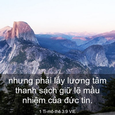 Picture 03 - 1 Ti-mô-thê 3:9 VIE - nhưng phải lấy lương tâm thanh sạch - Bible Verse Picture