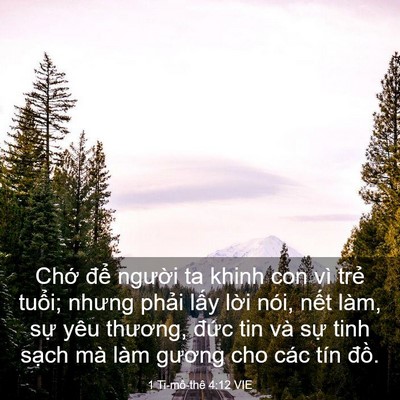 Picture 03 - 1 Ti-mô-thê 4:12 VIE - Chớ để người ta khinh con vì trẻ - Bible Verse Picture