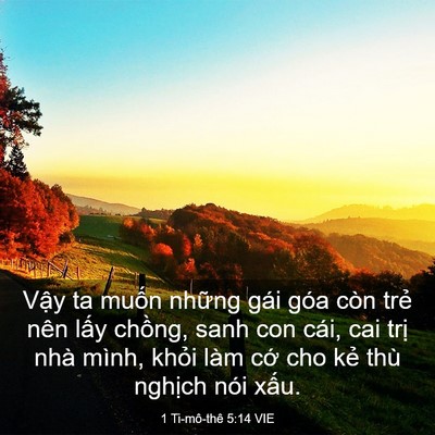 Picture 03 - 1 Ti-mô-thê 5:14 VIE - Vậy ta muốn những gái góa còn trẻ nên - Bible Verse Picture