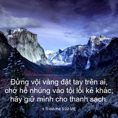 Picture 03 - 1 Ti-mô-thê 5:22 VIE - Đừng vội vàng đặt tay trên ai, chớ - Bible Verse Picture