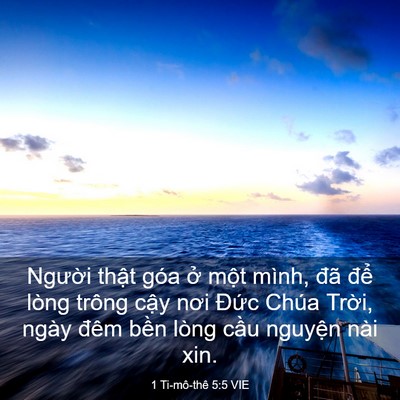 Picture 03 - 1 Ti-mô-thê 5:5 VIE - Người thật góa ở một mình, đã để - Bible Verse Picture