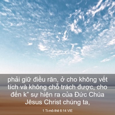 Picture 03 - 1 Ti-mô-thê 6:14 VIE - phải giữ điều răn, ở cho không vết - Bible Verse Picture