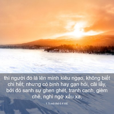 Picture 03 - 1 Ti-mô-thê 6:4 VIE - thì người đó là lên mình kiêu ngạo, - Bible Verse Picture