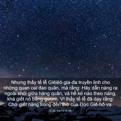 Picture 03 - 2 Các Vua 11:15 VIE - Nhưng thầy tế lễ Giêiêô-gia-đa - Bible Verse Picture