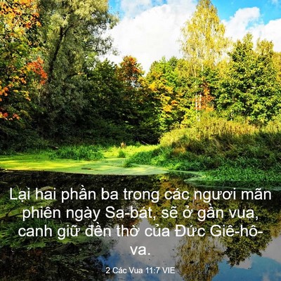 Picture 03 - 2 Các Vua 11:7 VIE - Lại hai phần ba trong các ngươi mãn - Bible Verse Picture