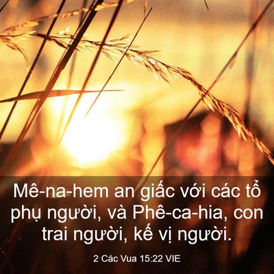 Picture 03 - 2 Các Vua 15:22 VIE - Mê-na-hem an giấc với các tổ phụ - Bible Verse Picture