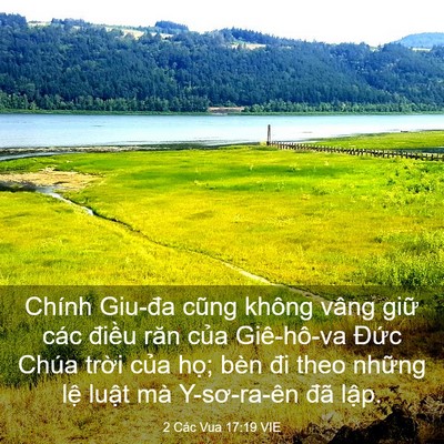 Picture 03 - 2 Các Vua 17:19 VIE - Chính Giu-đa cũng không vâng giữ các - Bible Verse Picture