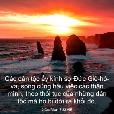 Picture 03 - 2 Các Vua 17:33 VIE - Các dân tộc ấy kính sợ Đức - Bible Verse Picture