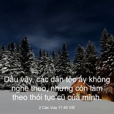 Picture 03 - 2 Các Vua 17:40 VIE - Dầu vậy, các dân tộc ấy không nghe - Bible Verse Picture