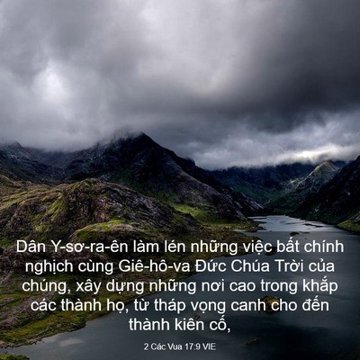 Picture 03 - 2 Các Vua 17:9 VIE - Dân Y-sơ-ra-ên làm lén những việc bất - Bible Verse Picture