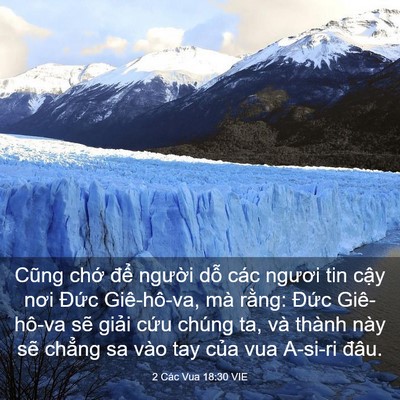 Picture 03 - 2 Các Vua 18:30 VIE - Cũng chớ để người dỗ các ngươi tin - Bible Verse Picture