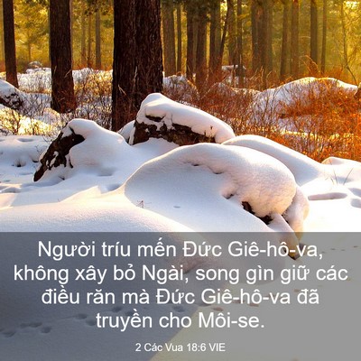Picture 03 - 2 Các Vua 18:6 VIE - Người tríu mến Đức Giê-hô-va, không - Bible Verse Picture