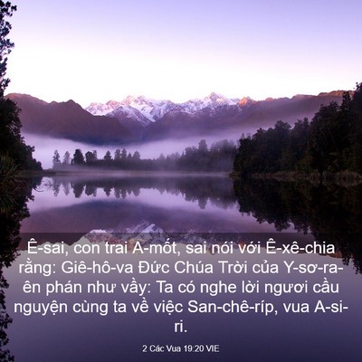 Picture 03 - 2 Các Vua 19:20 VIE - Ê-sai, con trai A-mốt, sai nói với - Bible Verse Picture