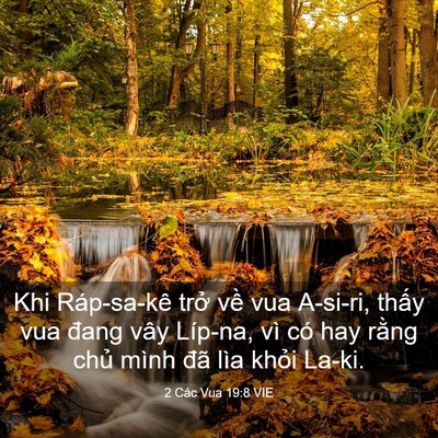 Picture 03 - 2 Các Vua 19:8 VIE - Khi Ráp-sa-kê trở về vua A-si-ri, thấy - Bible Verse Picture