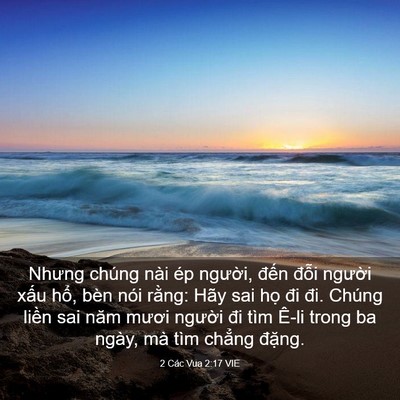 Picture 03 - 2 Các Vua 2:17 VIE - Nhưng chúng nài ép người, đến đỗi - Bible Verse Picture