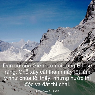 Picture 03 - 2 Các Vua 2:19 VIE - Dân cư của Giê-ri-cô nói cùng Ê-li-sê - Bible Verse Picture