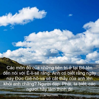 Picture 03 - 2 Các Vua 2:3 VIE - Các môn đồ của những tiên tri ở tại - Bible Verse Picture