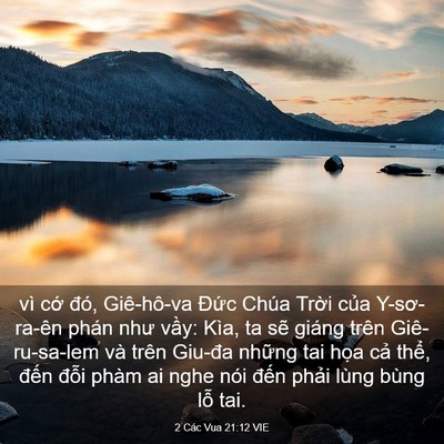 Picture 03 - 2 Các Vua 21:12 VIE - vì cớ đó, Giê-hô-va Đức Chúa Trời - Bible Verse Picture