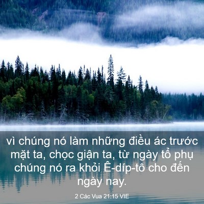 Picture 03 - 2 Các Vua 21:15 VIE - vì chúng nó làm những điều ác trước - Bible Verse Picture