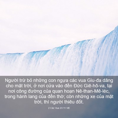 Picture 03 - 2 Các Vua 23:11 VIE - Người trừ bỏ những con ngựa các vua - Bible Verse Picture