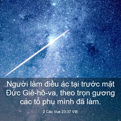 Picture 03 - 2 Các Vua 23:37 VIE - Người làm điều ác tại trước mặt - Bible Verse Picture