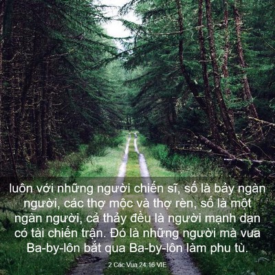 Picture 03 - 2 Các Vua 24:16 VIE - luôn với những người chiến sĩ, số - Bible Verse Picture