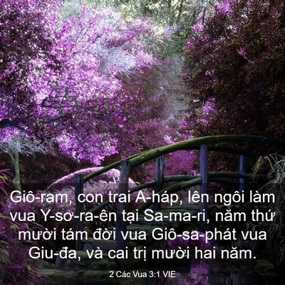 Picture 03 - 2 Các Vua 3:1 VIE - Giô-ram, con trai A-háp, lên ngôi làm vua - Bible Verse Picture