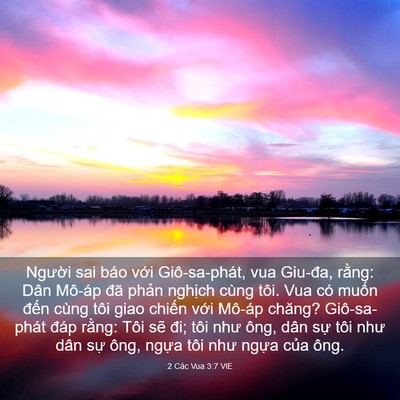 Picture 03 - 2 Các Vua 3:7 VIE - Người sai báo với Giô-sa-phát, vua - Bible Verse Picture