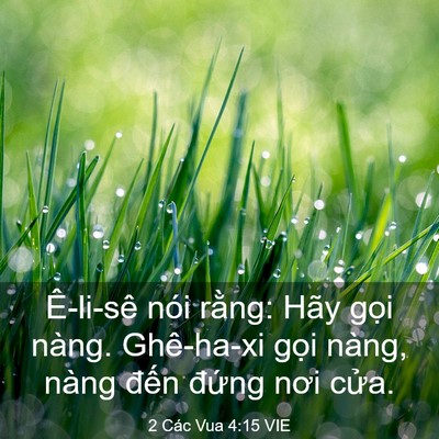 Picture 03 - 2 Các Vua 4:15 VIE - Ê-li-sê nói rằng: Hãy gọi nàng. - Bible Verse Picture