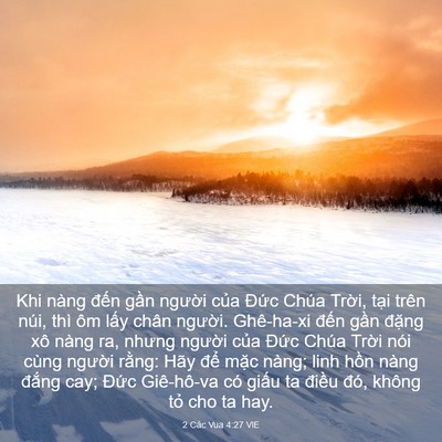 Picture 03 - 2 Các Vua 4:27 VIE - Khi nàng đến gần người của Đức - Bible Verse Picture