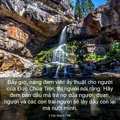 Picture 03 - 2 Các Vua 4:7 VIE - Bấy giờ, nàng đem việc ấy thuật cho - Bible Verse Picture