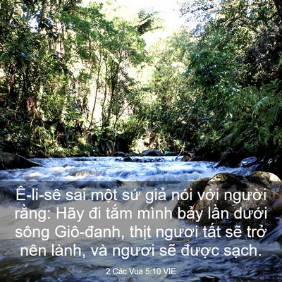 Picture 03 - 2 Các Vua 5:10 VIE - Ê-li-sê sai một sứ giả nói với - Bible Verse Picture