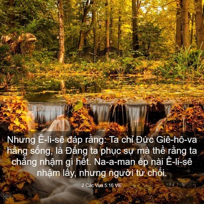 Picture 03 - 2 Các Vua 5:16 VIE - Nhưng Ê-li-sê đáp rằng: Ta chỉ Đức - Bible Verse Picture