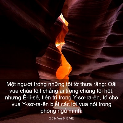 Picture 03 - 2 Các Vua 6:12 VIE - Một người trong những tôi tớ thưa - Bible Verse Picture