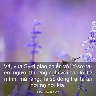 Picture 03 - 2 Các Vua 6:8 VIE - Vả, vua Sy-ri giao chiến với Y-sơ-ra-ên; - Bible Verse Picture